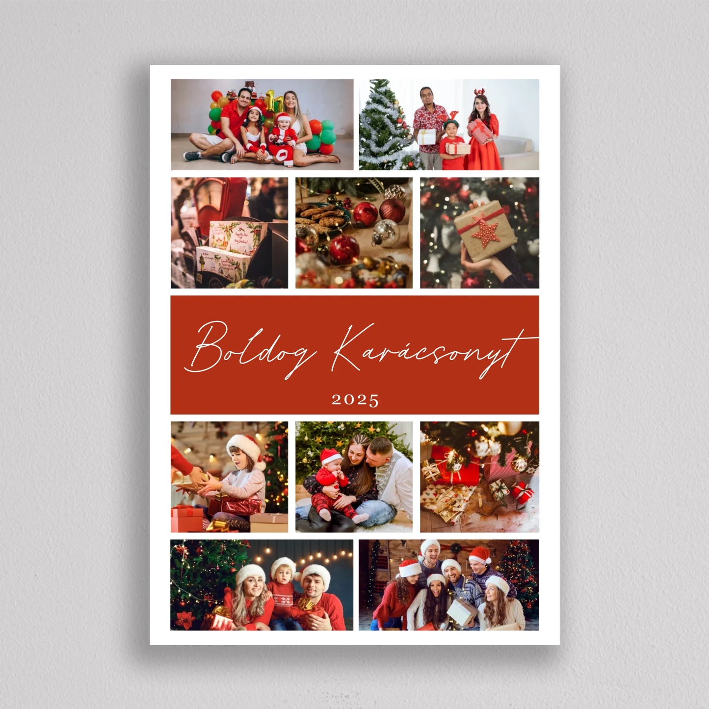 Karácsonyi családi 10 képes ünnepi fotókollázs