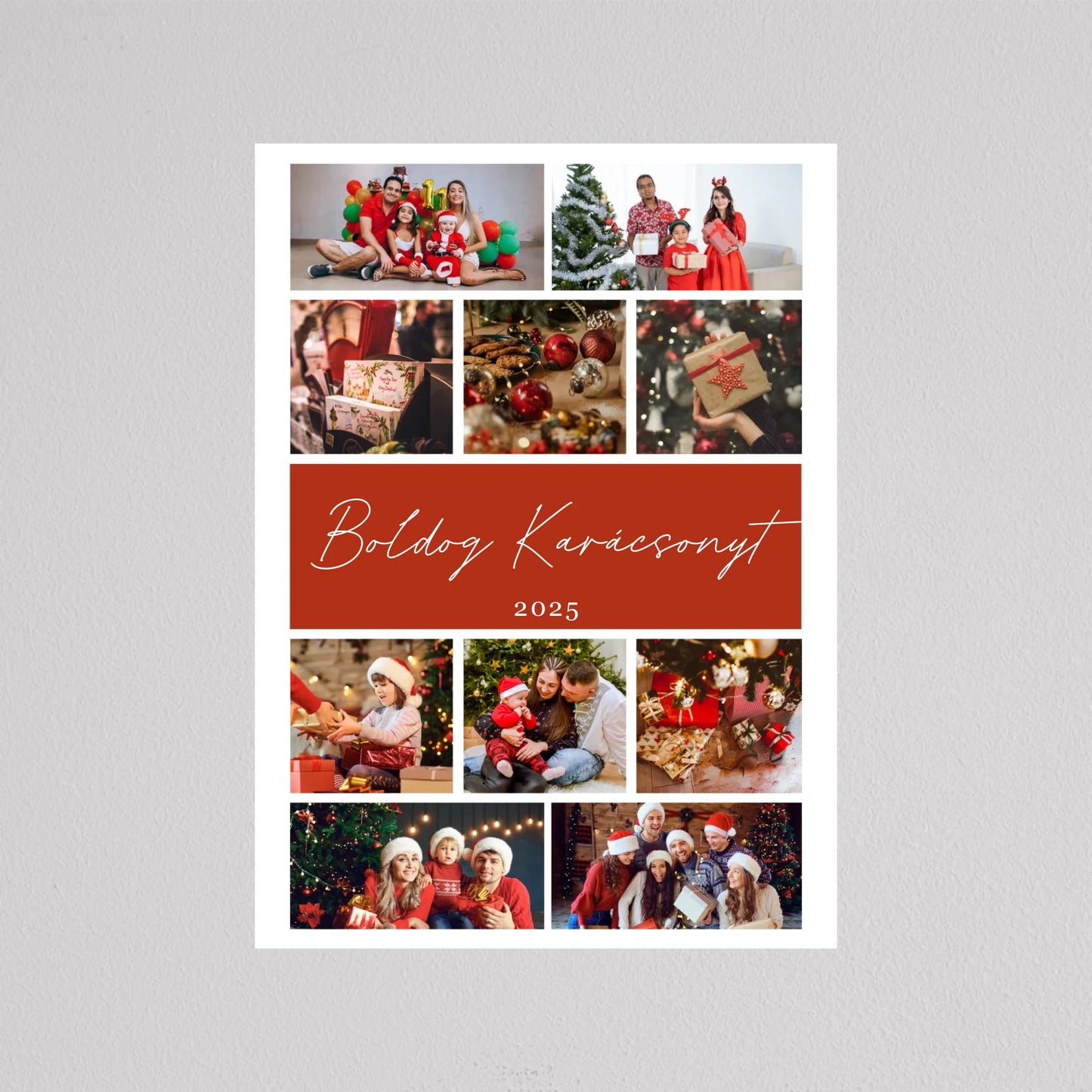 Karácsonyi családi 10 képes ünnepi fotókollázs