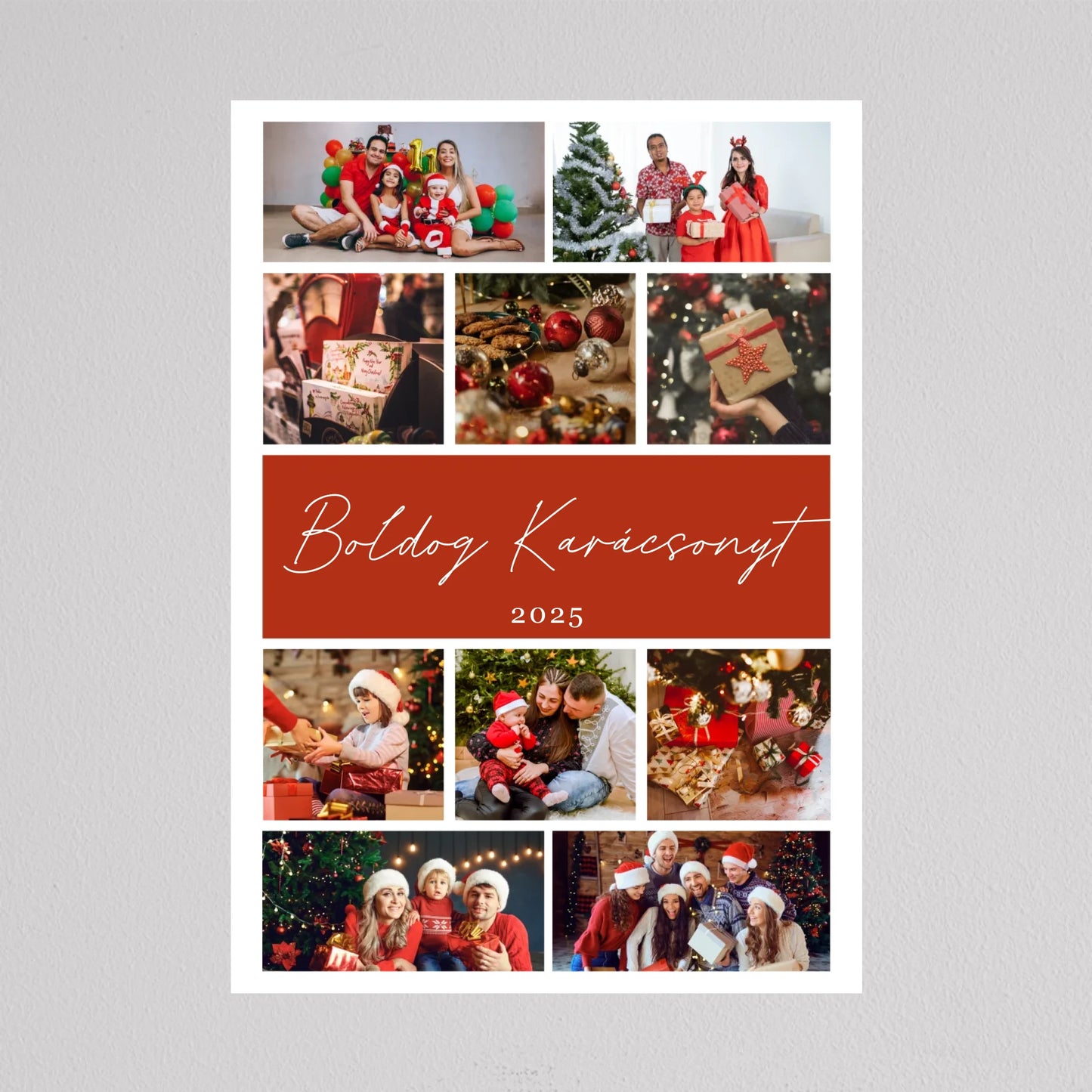 Karácsonyi családi 10 képes ünnepi fotókollázs