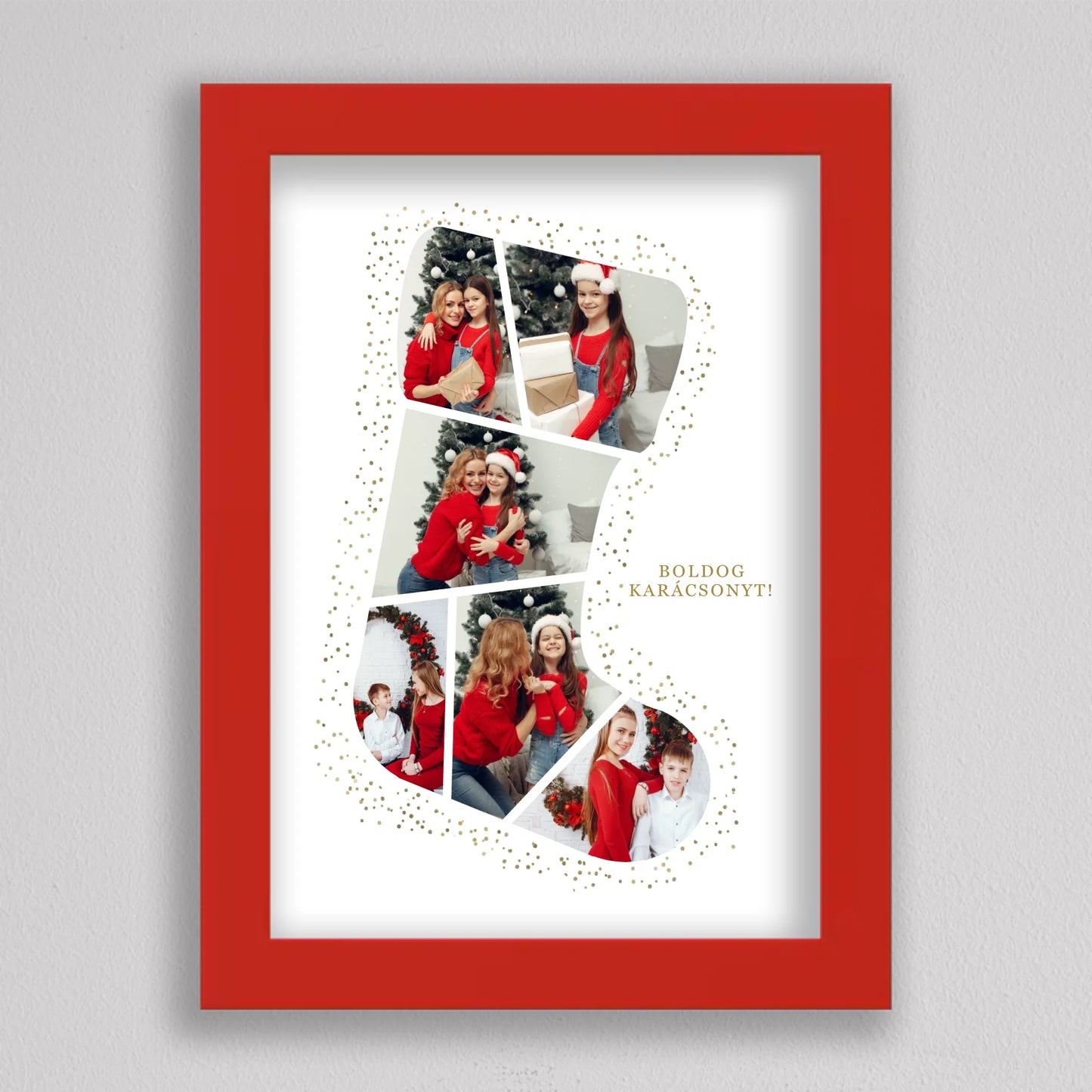 Mikuláscsizma Alakú Karácsonyi Fotó Kollázs #1