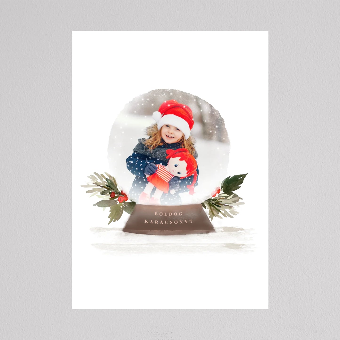 Hógömb alakú fotó kollázs