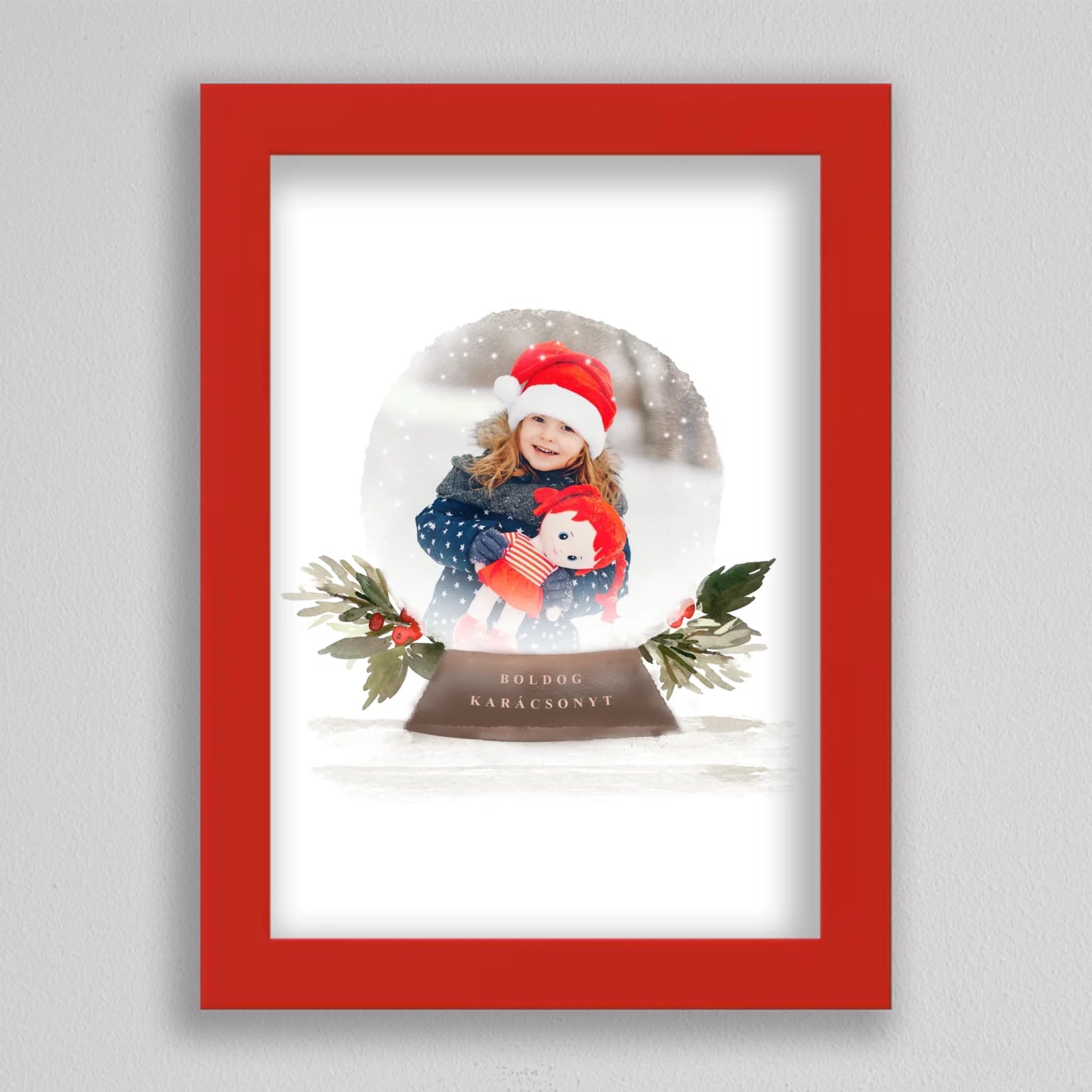 Hógömb alakú fotó kollázs