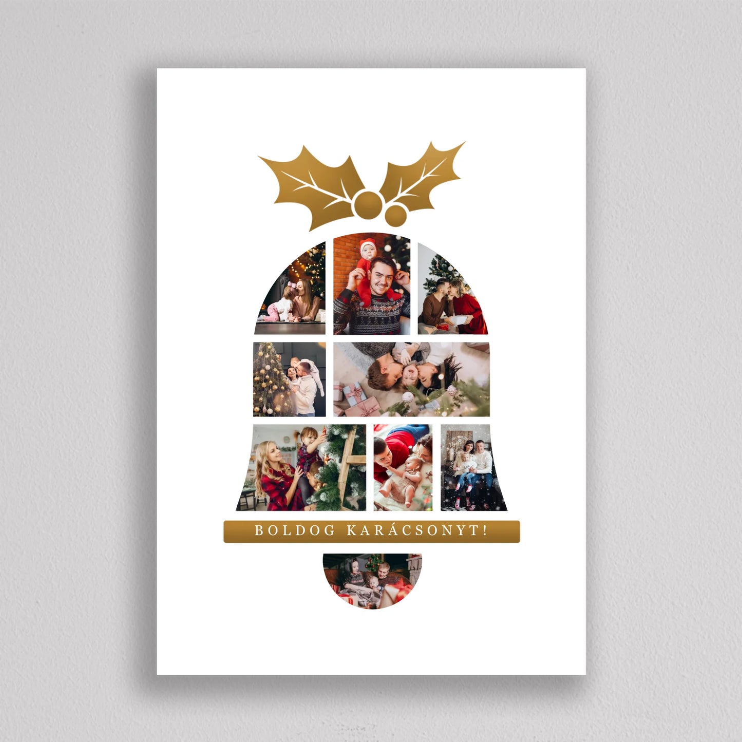 Karácsonyi Csengő Alakú Fotó Kollázs