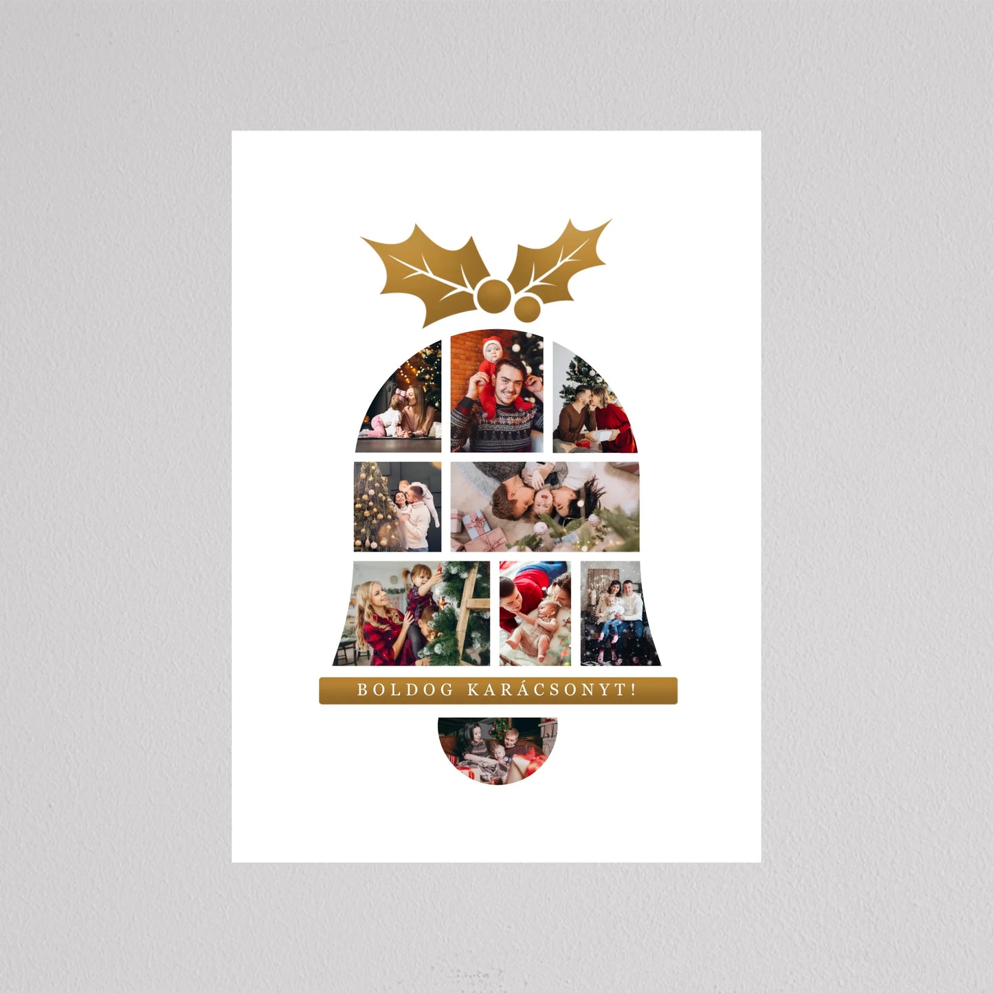 Karácsonyi Csengő Alakú Fotó Kollázs