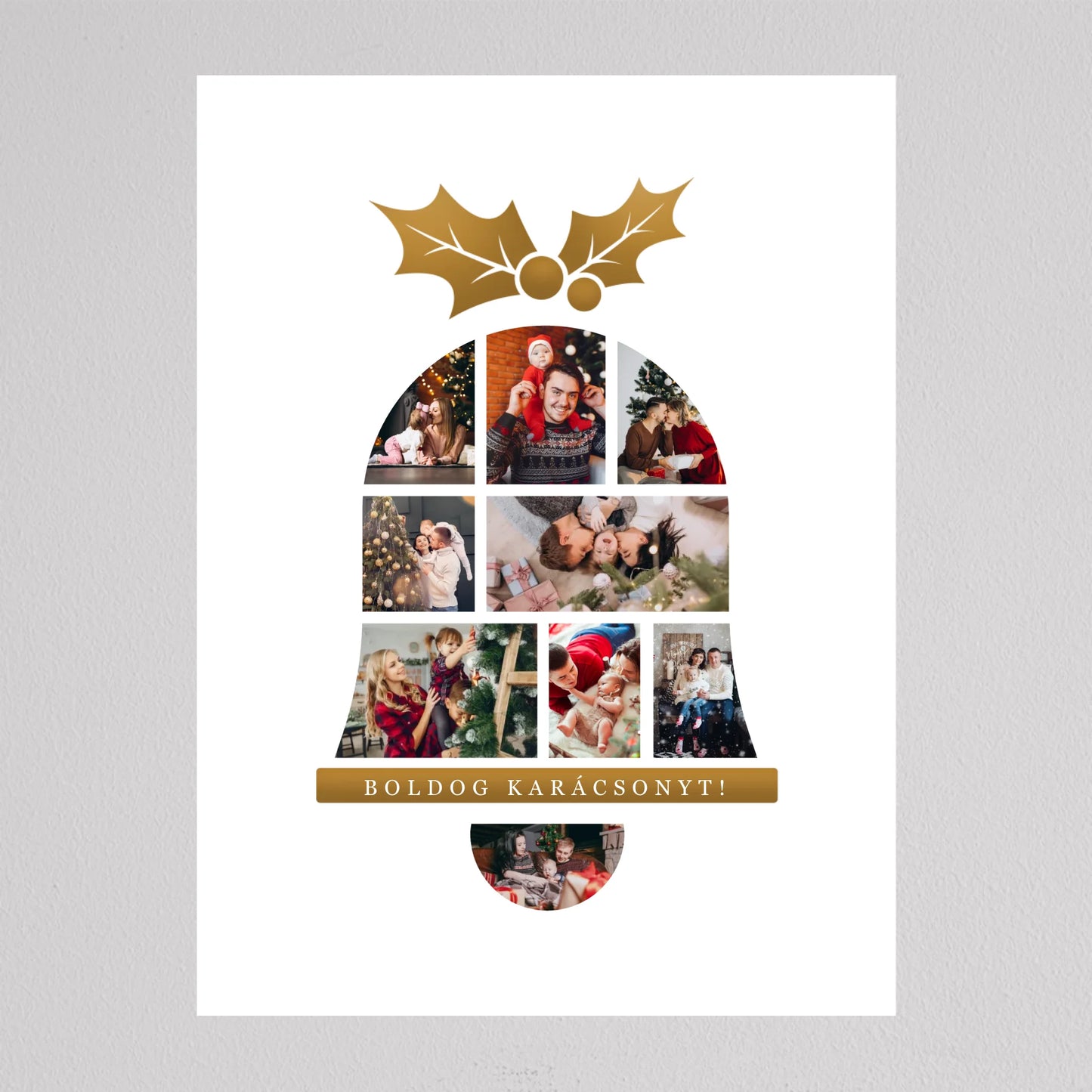 Karácsonyi Csengő Alakú Fotó Kollázs