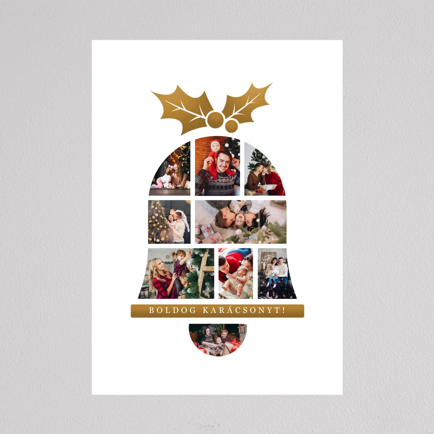 Karácsonyi Csengő Alakú Fotó Kollázs