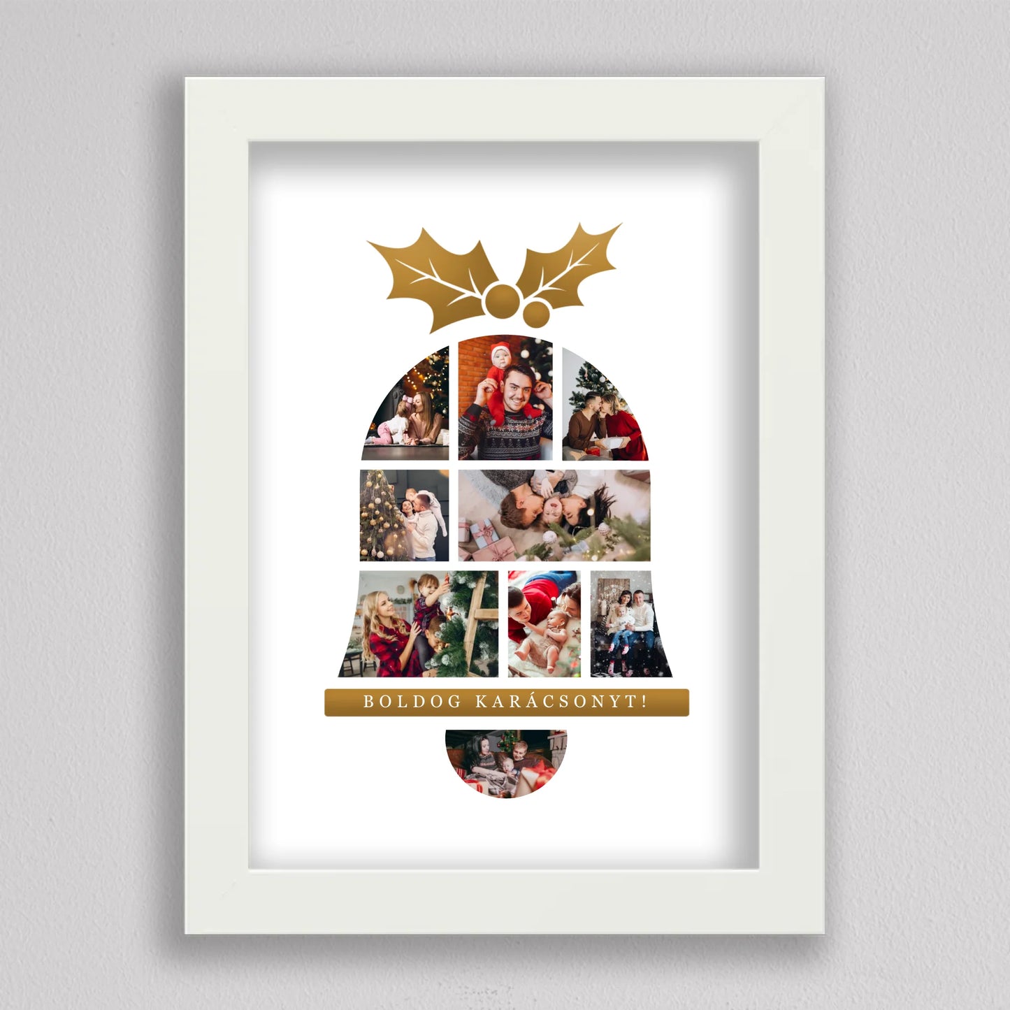 Karácsonyi Csengő Alakú Fotó Kollázs