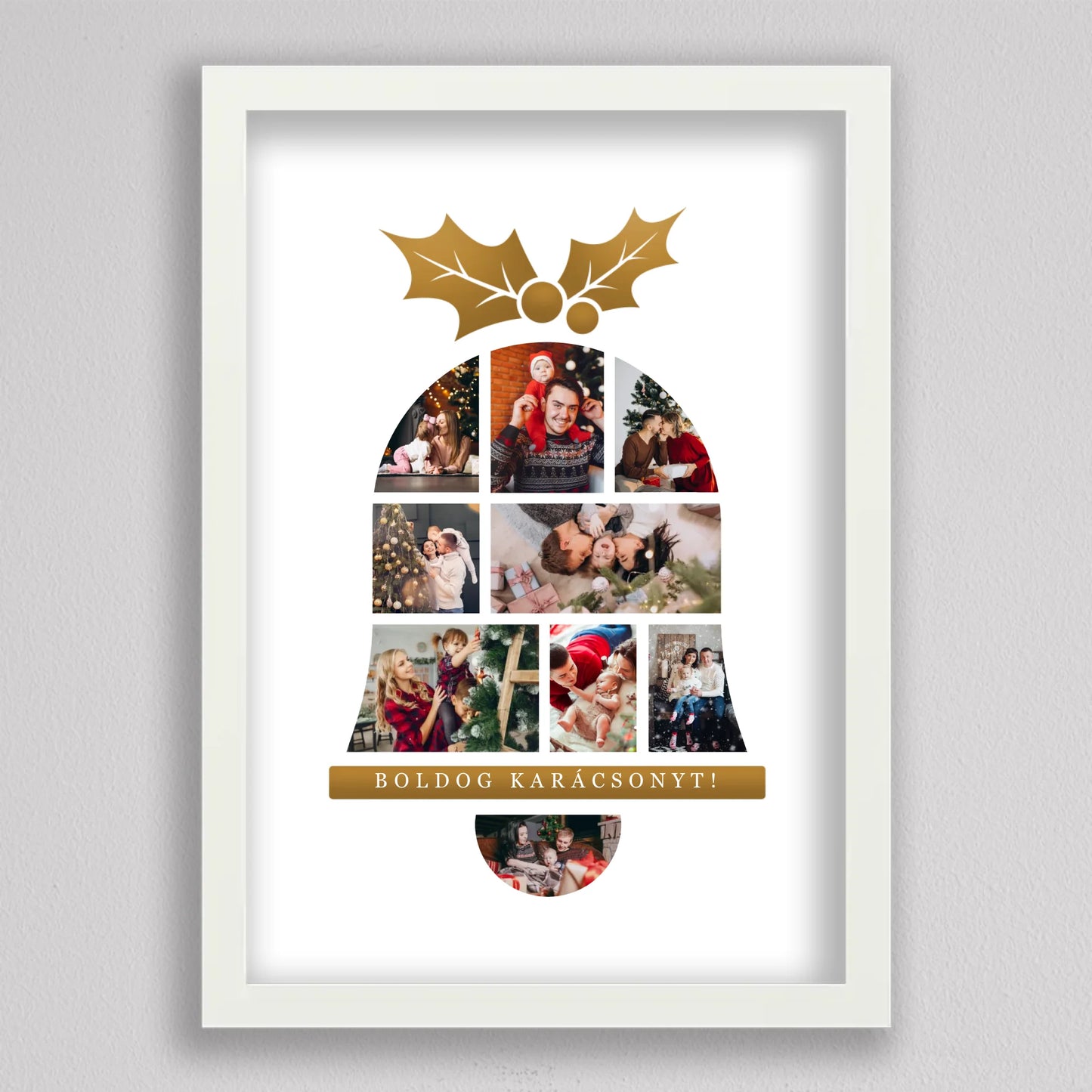 Karácsonyi Csengő Alakú Fotó Kollázs