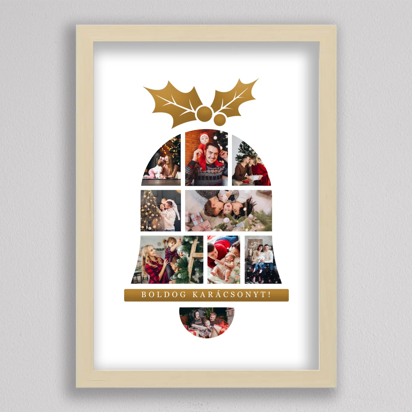 Karácsonyi Csengő Alakú Fotó Kollázs