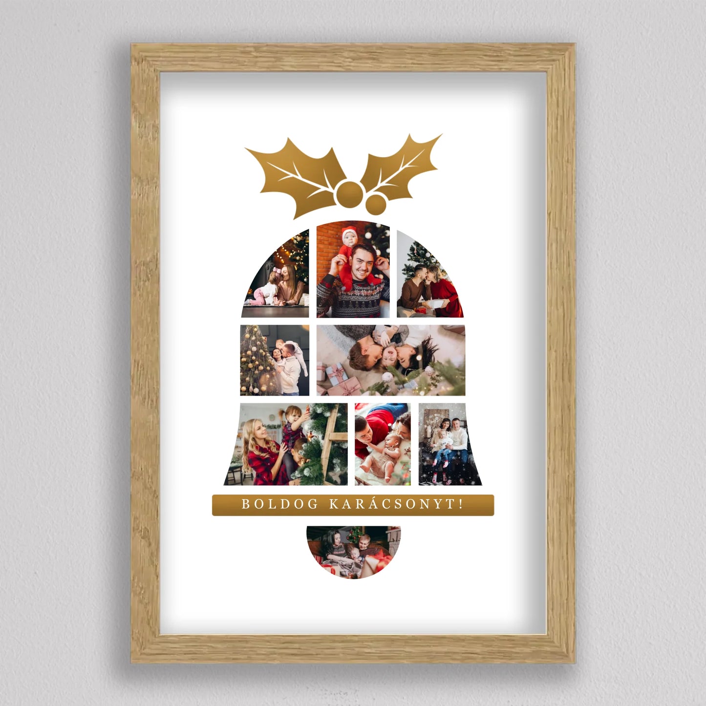 Karácsonyi Csengő Alakú Fotó Kollázs