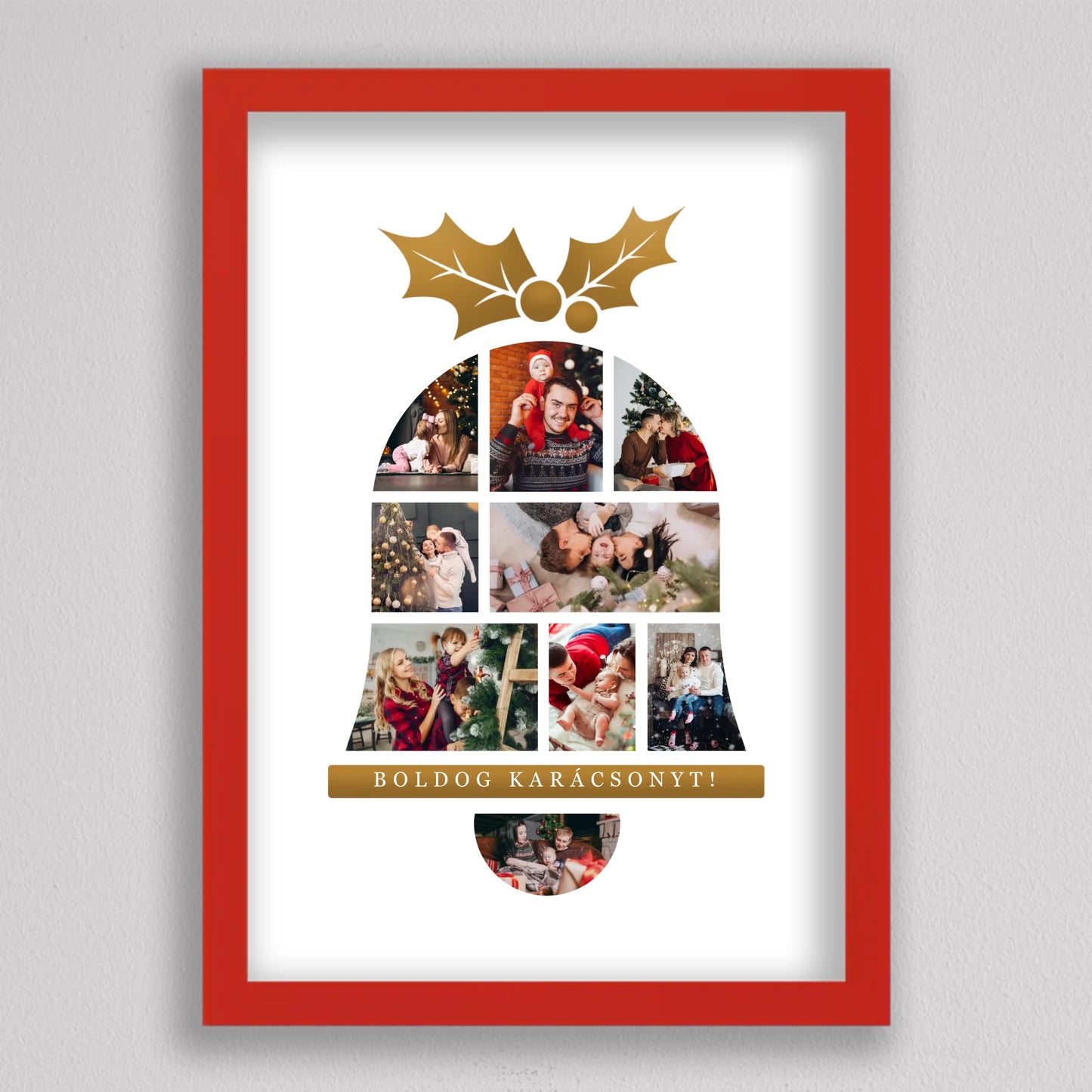 Karácsonyi Csengő Alakú Fotó Kollázs