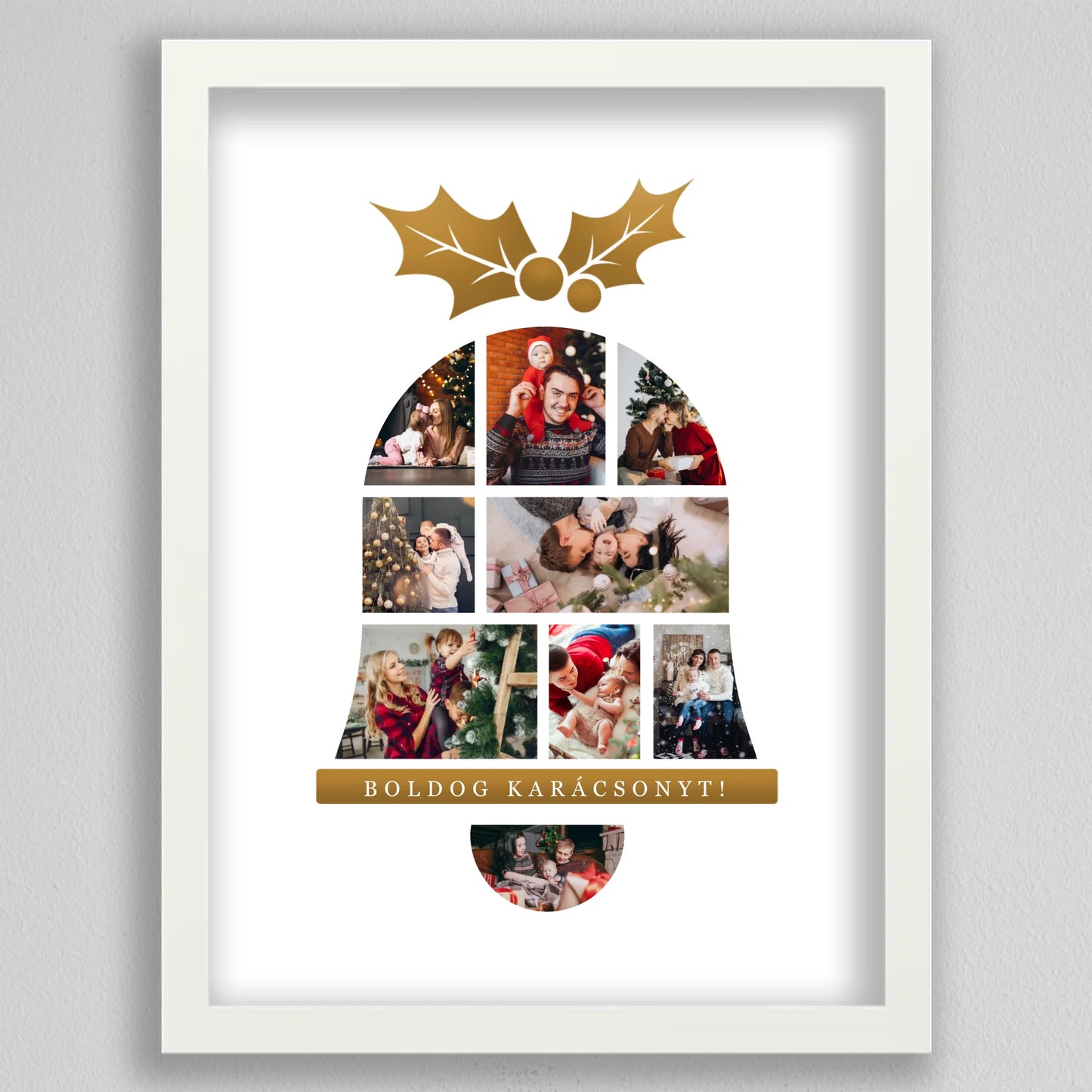 Karácsonyi Csengő Alakú Fotó Kollázs