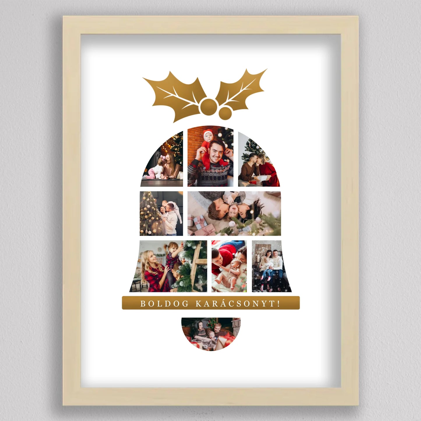 Karácsonyi Csengő Alakú Fotó Kollázs