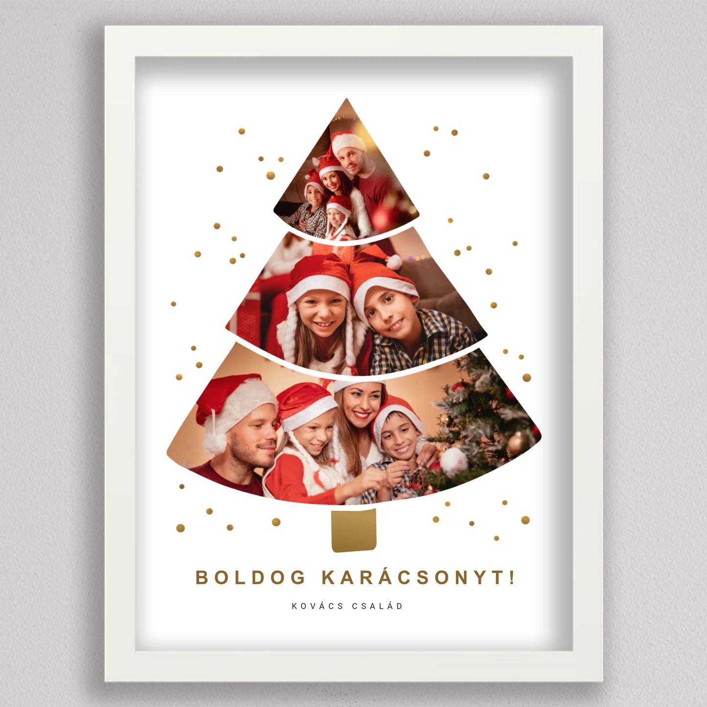 Karácsonyfa alakú karácsonyi fotó kollázs #3