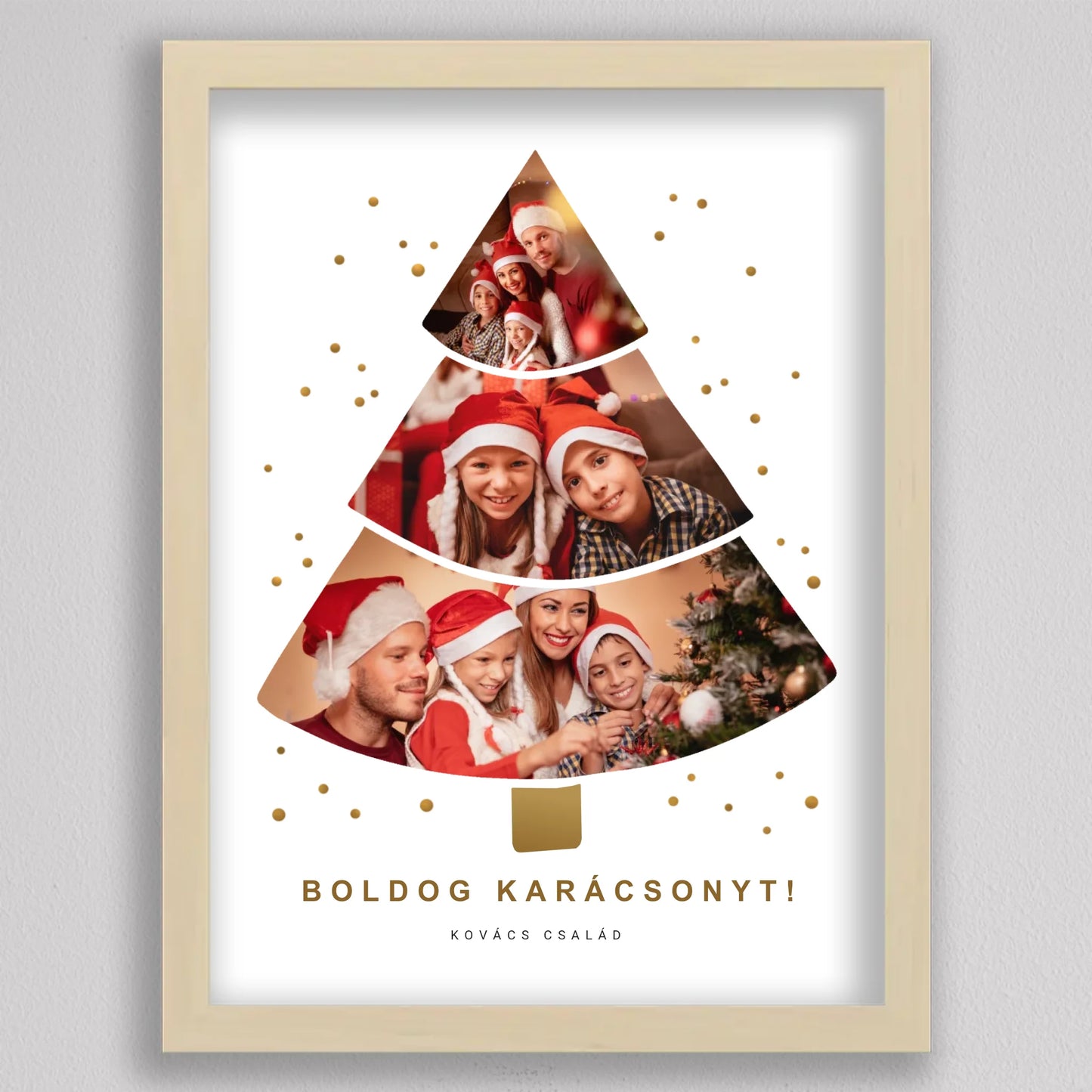Karácsonyfa alakú karácsonyi fotó kollázs #3