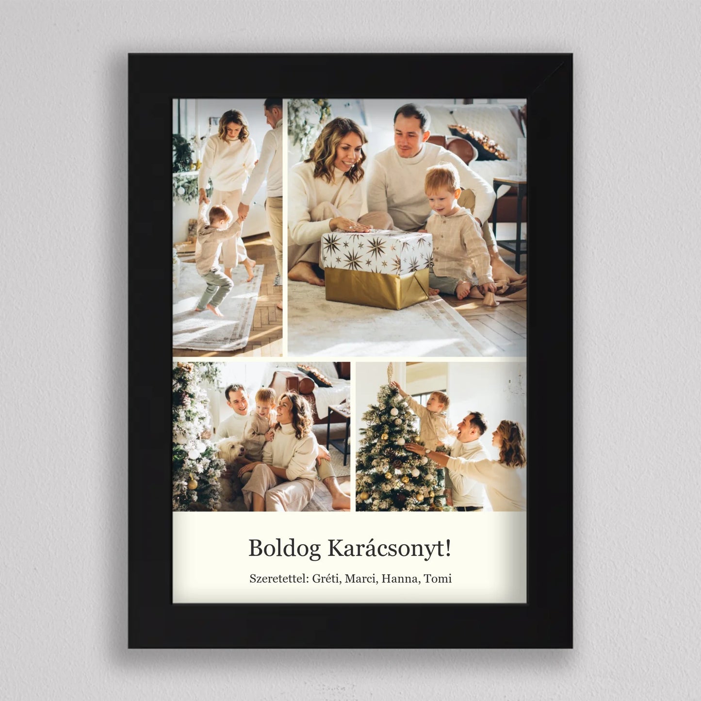 Karácsonyi Pillanatok – Egyedi 4 Képes Kollázs