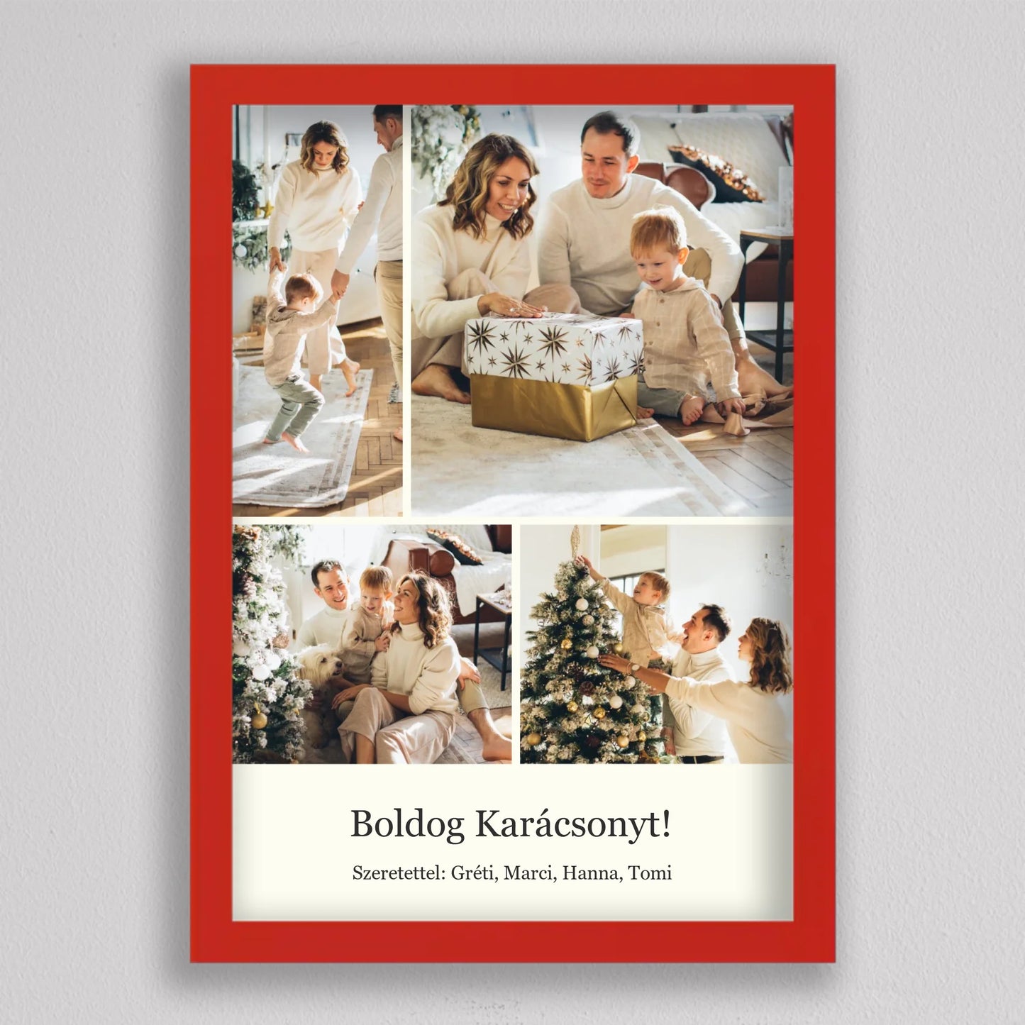 Karácsonyi Pillanatok – Egyedi 4 Képes Kollázs