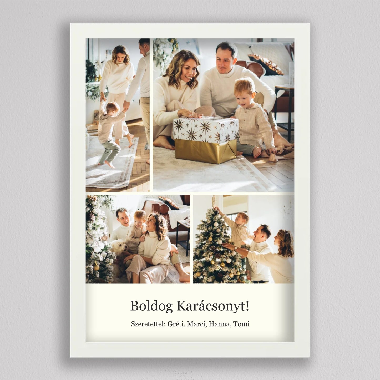 Karácsonyi Pillanatok – Egyedi 4 Képes Kollázs