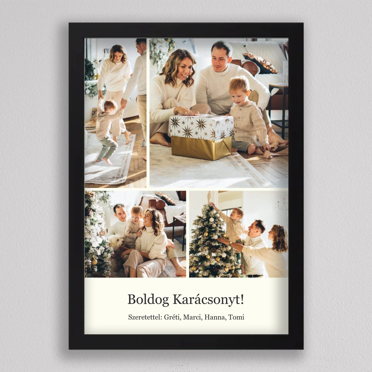 Karácsonyi Pillanatok – Egyedi 4 Képes Kollázs