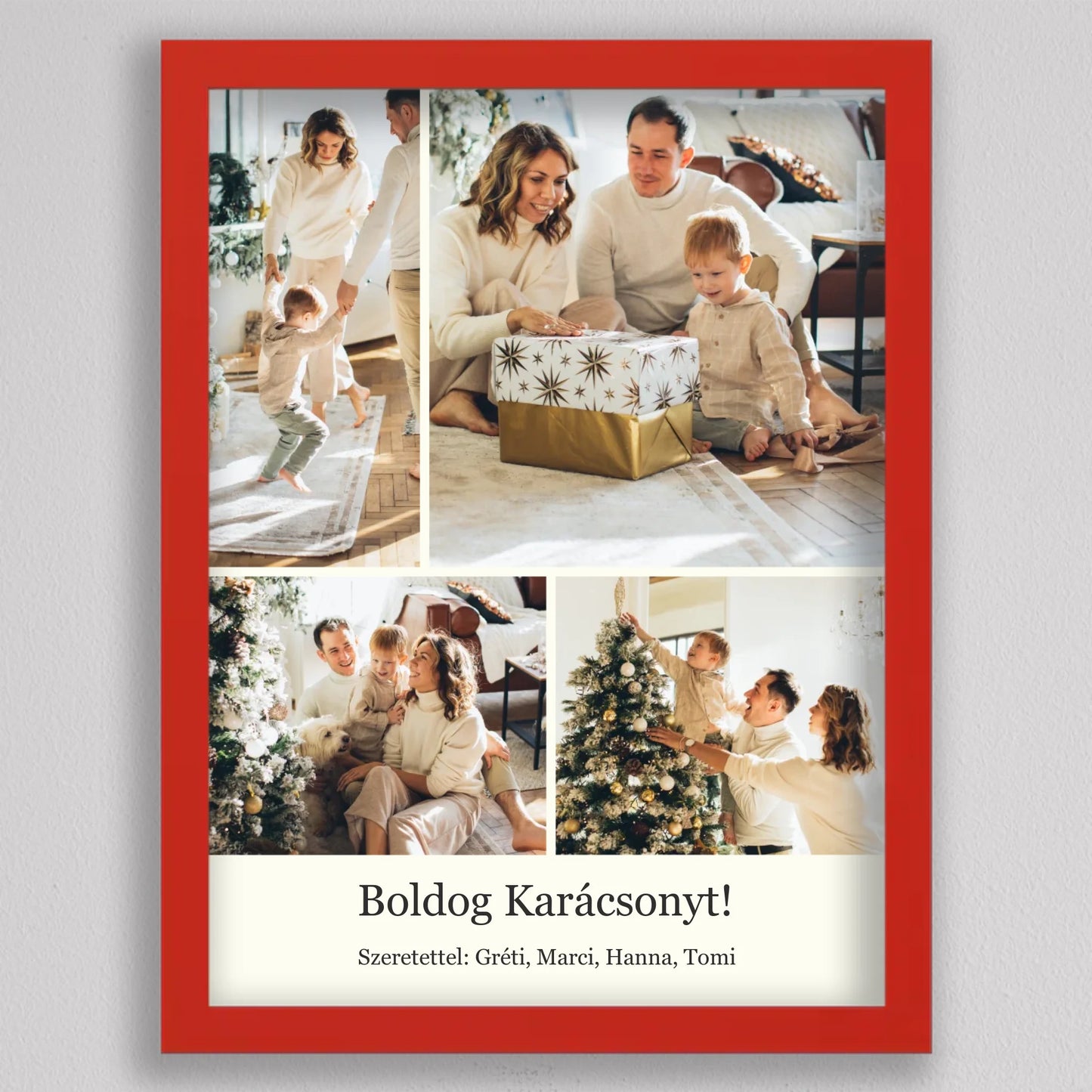 Karácsonyi Pillanatok – Egyedi 4 Képes Kollázs