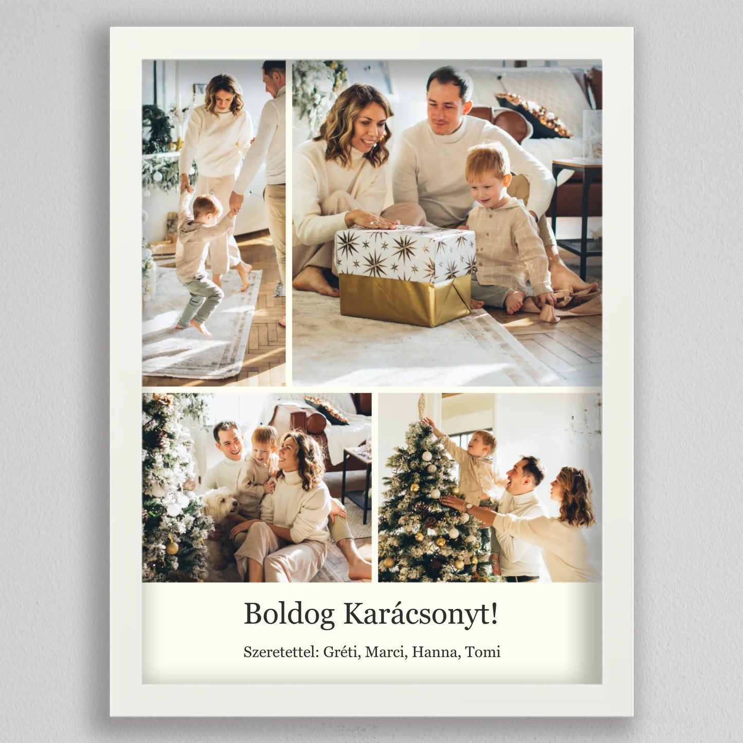 Karácsonyi Pillanatok – Egyedi 4 Képes Kollázs