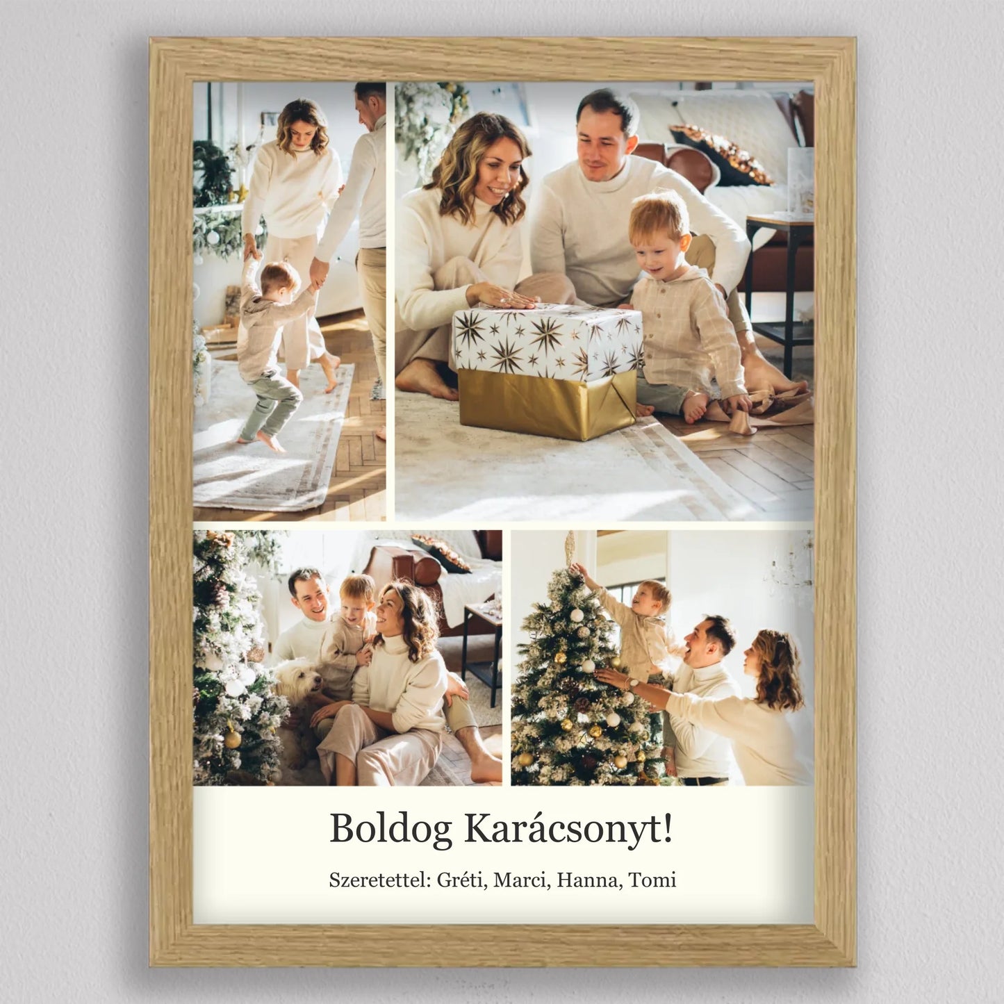 Karácsonyi Pillanatok – Egyedi 4 Képes Kollázs