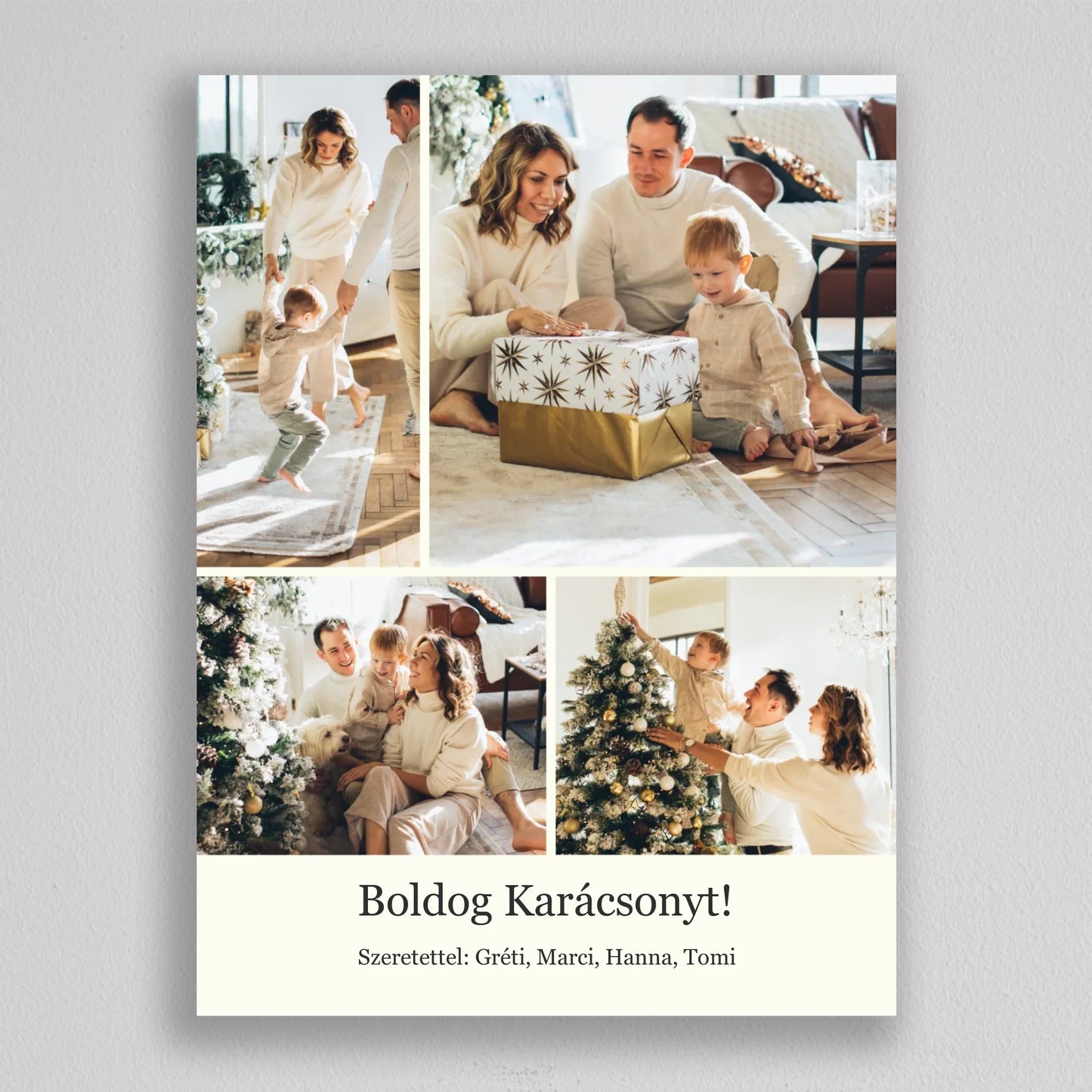 Karácsonyi Pillanatok – Egyedi 4 Képes Kollázs