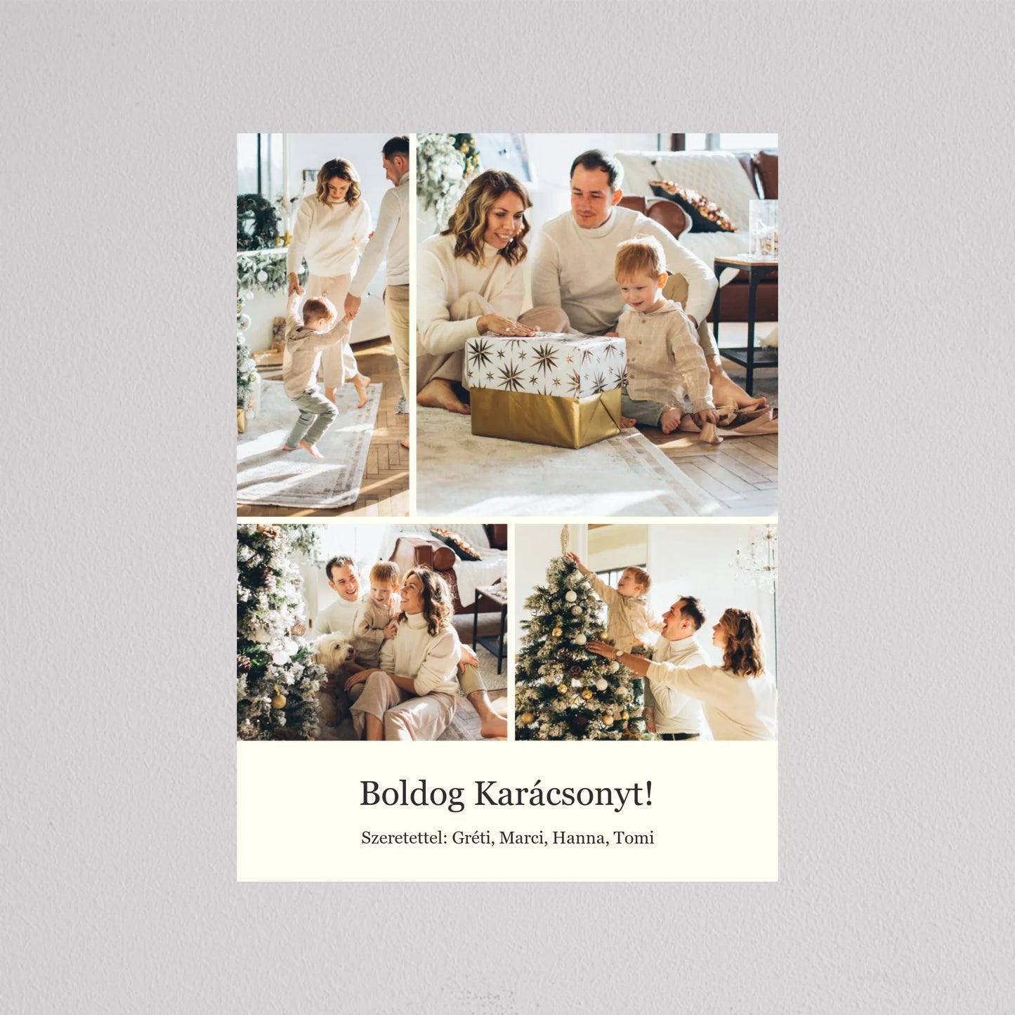 Karácsonyi Pillanatok – Egyedi 4 Képes Kollázs