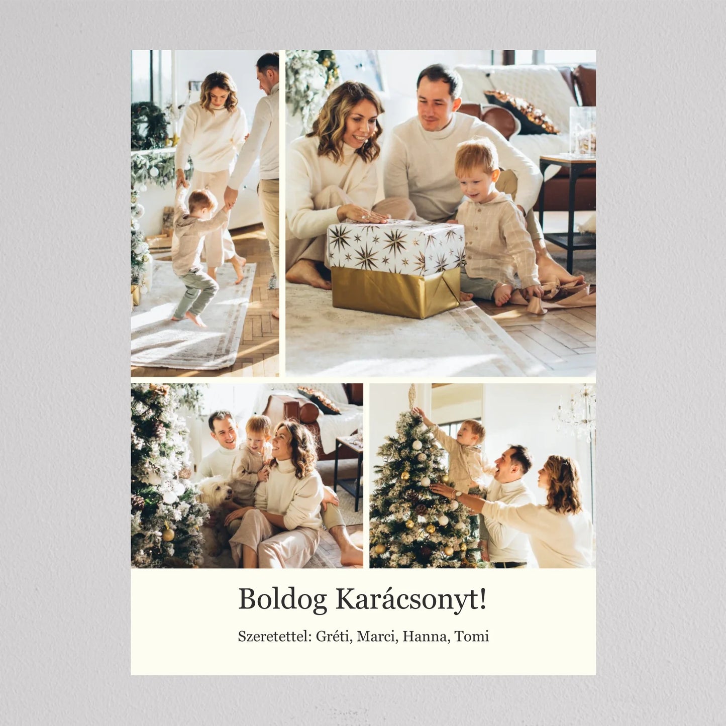 Karácsonyi Pillanatok – Egyedi 4 Képes Kollázs