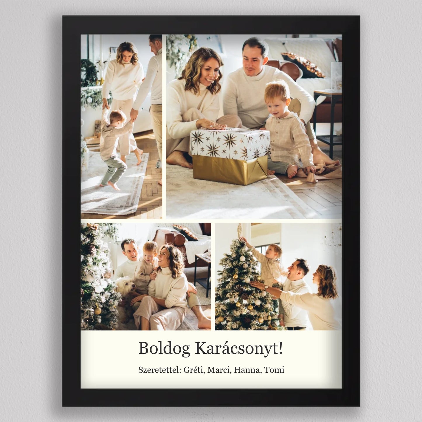 Karácsonyi Pillanatok – Egyedi 4 Képes Kollázs