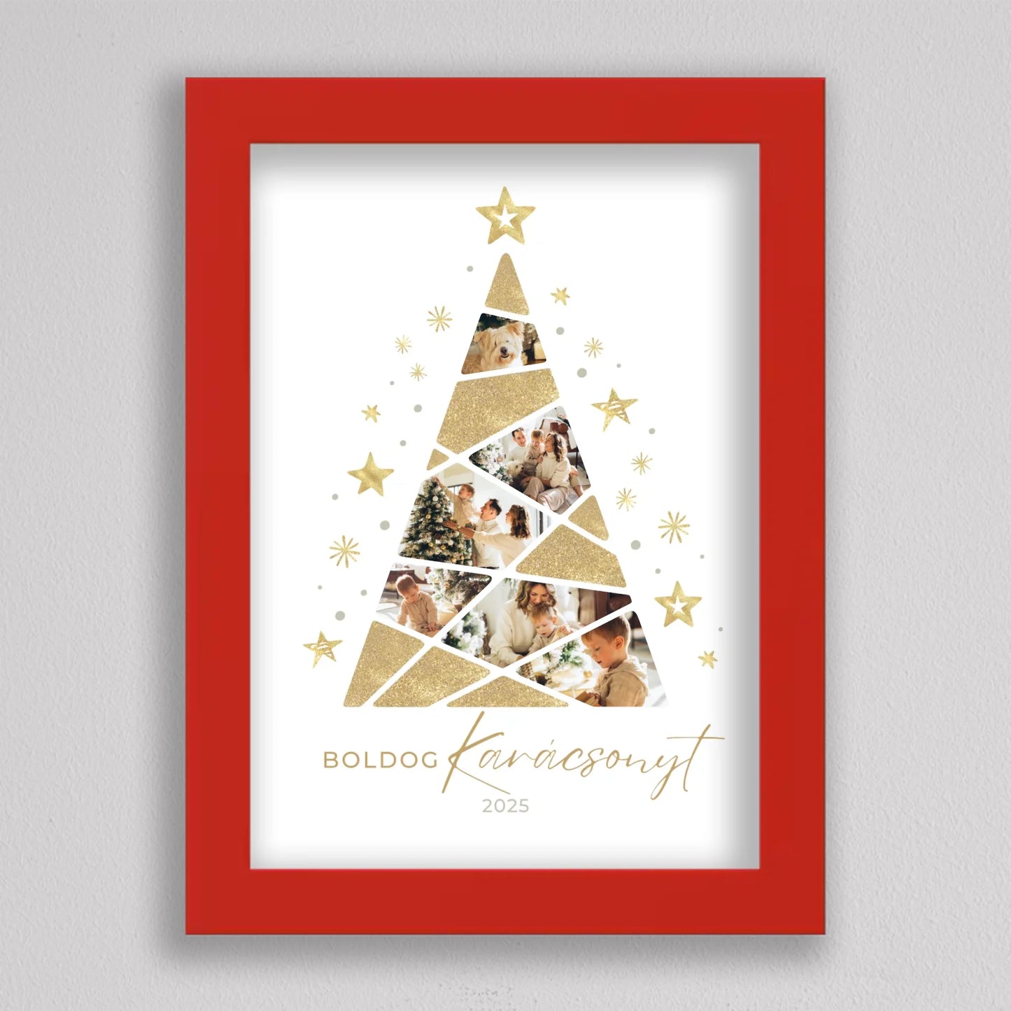 Karácsonyfa alakú fotó kollázs #4