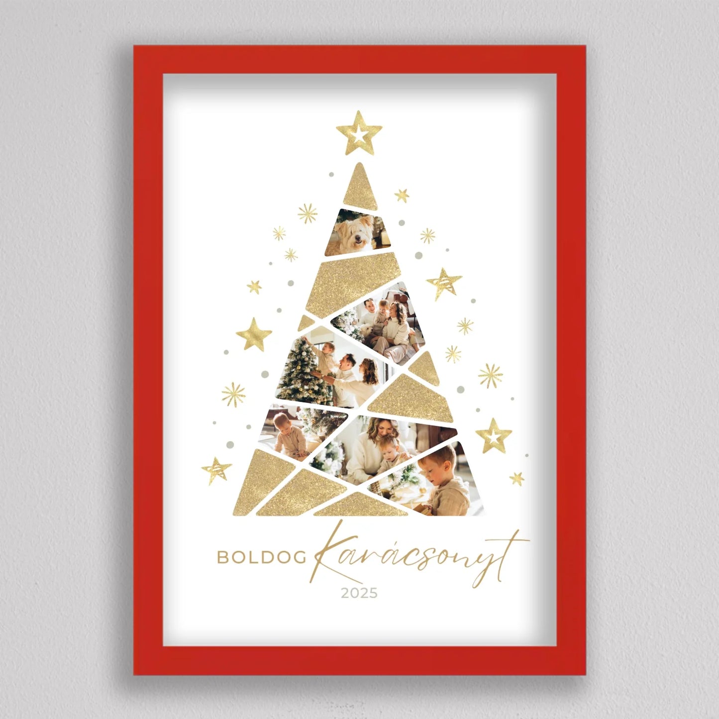 Karácsonyfa alakú fotó kollázs #4