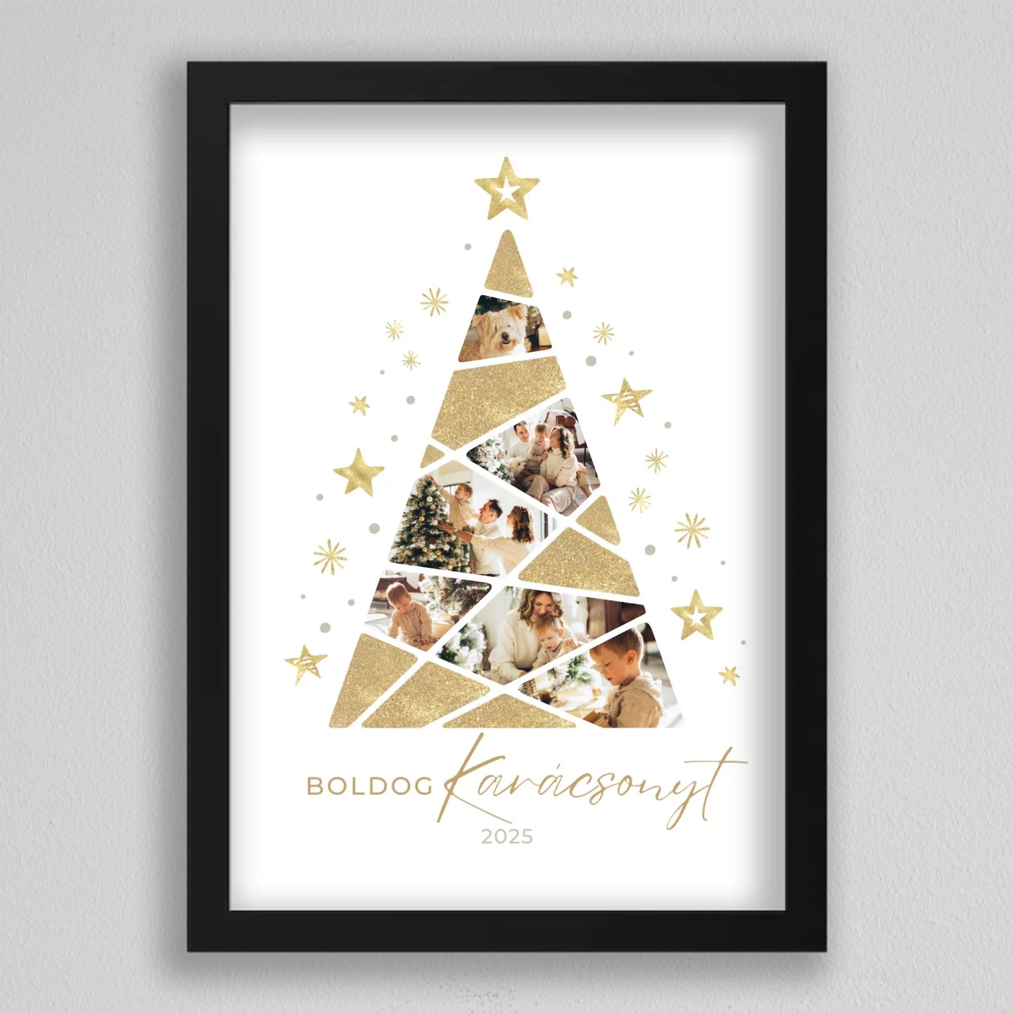 Karácsonyfa alakú fotó kollázs #4