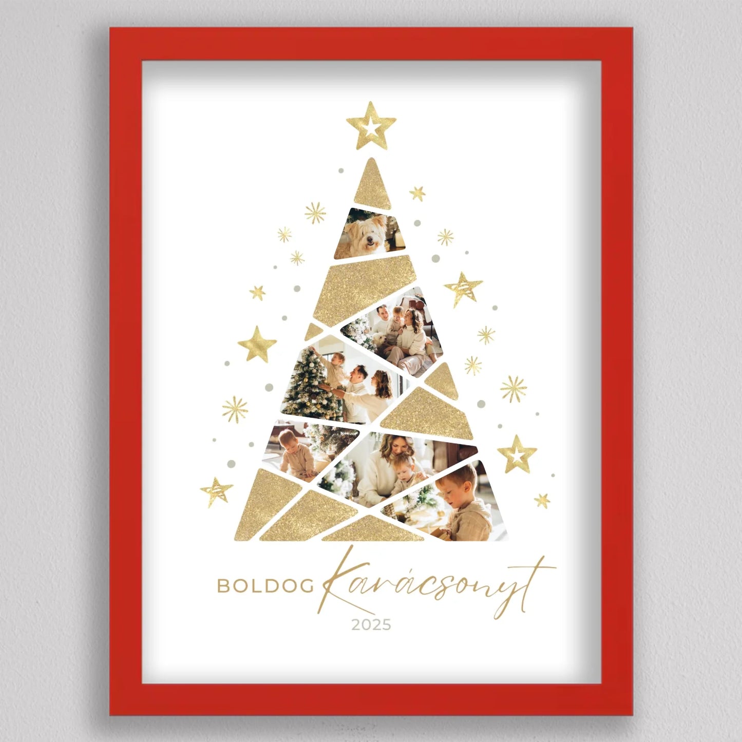 Karácsonyfa alakú fotó kollázs #4