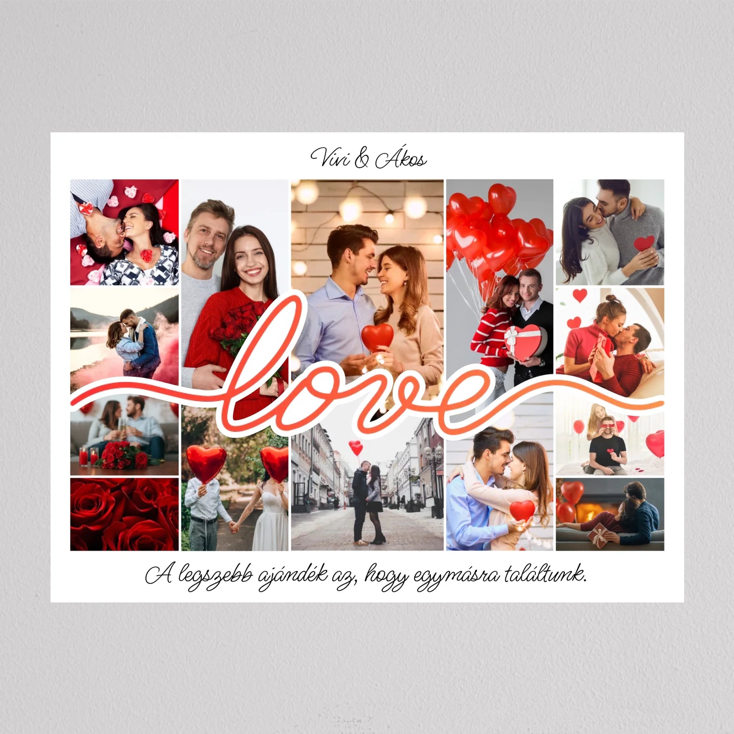 Love Story – Személyre Szabható Valentin-napi Fotókollázs