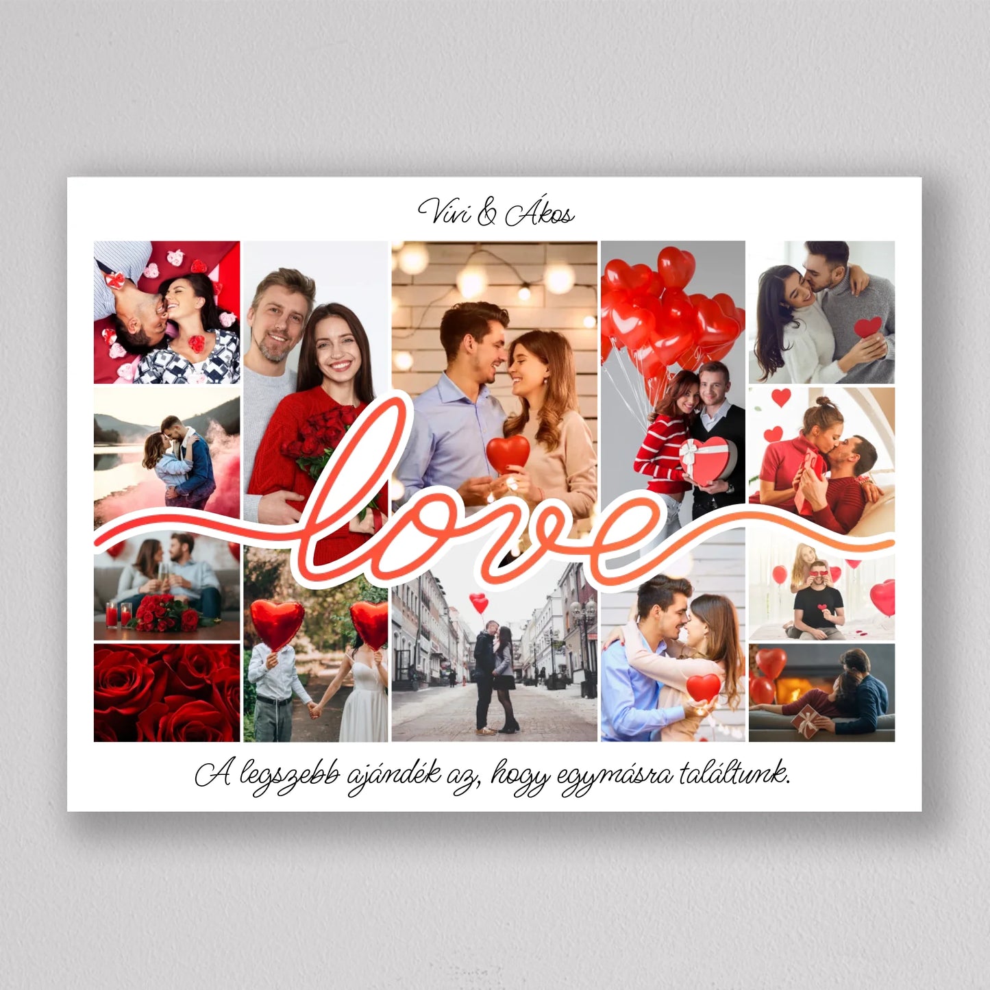 Love Story – Személyre Szabható Valentin-napi Fotókollázs