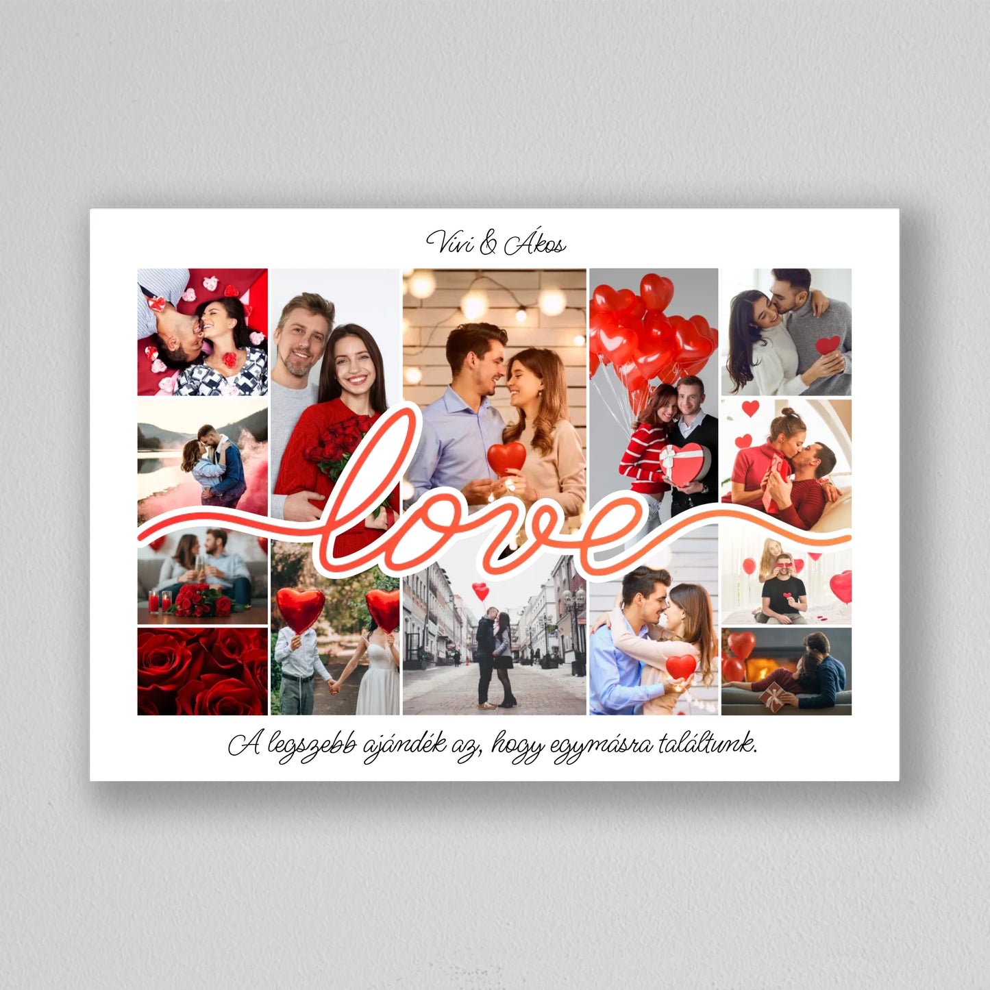 Love Story – Személyre Szabható Valentin-napi Fotókollázs