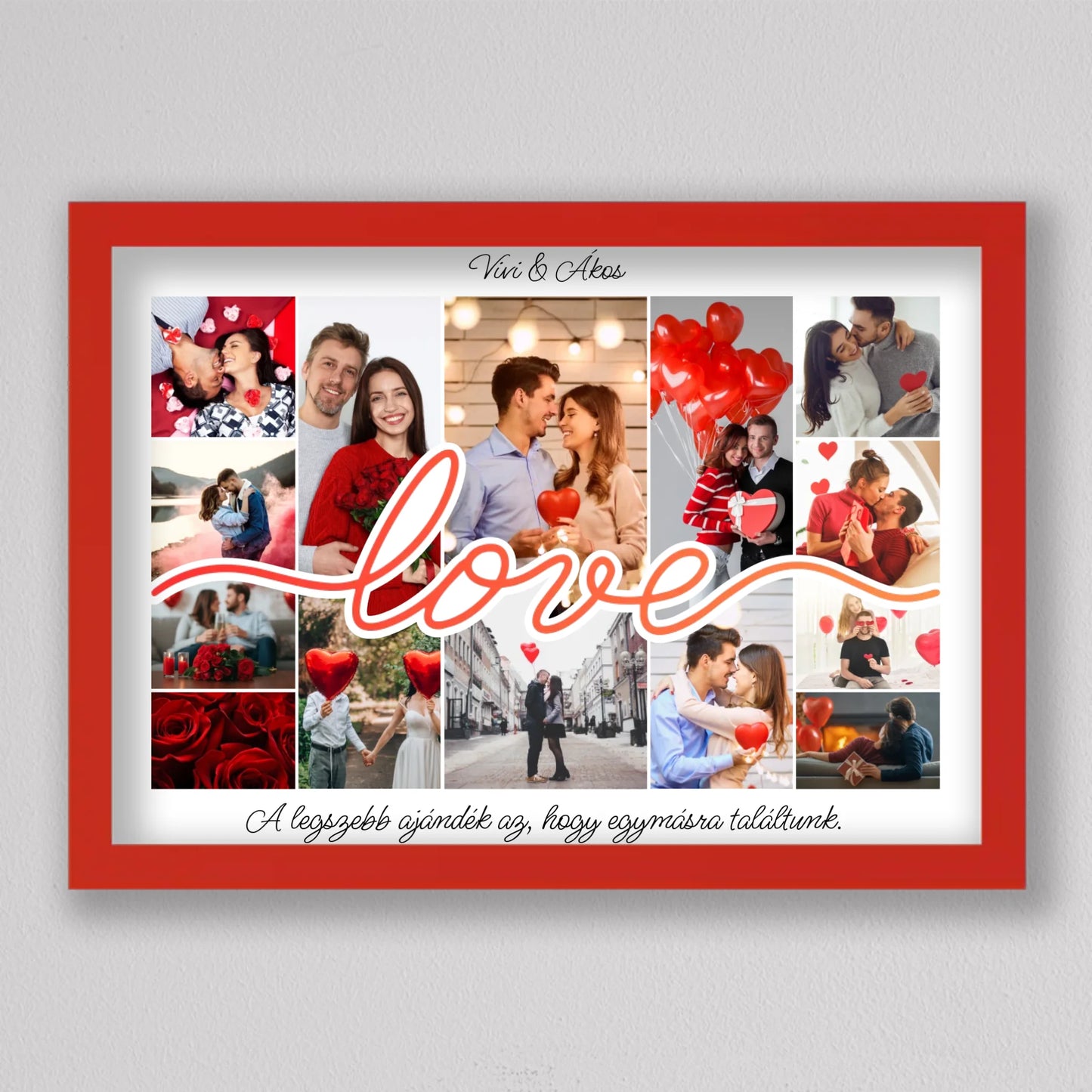 Love Story – Személyre Szabható Valentin-napi Fotókollázs