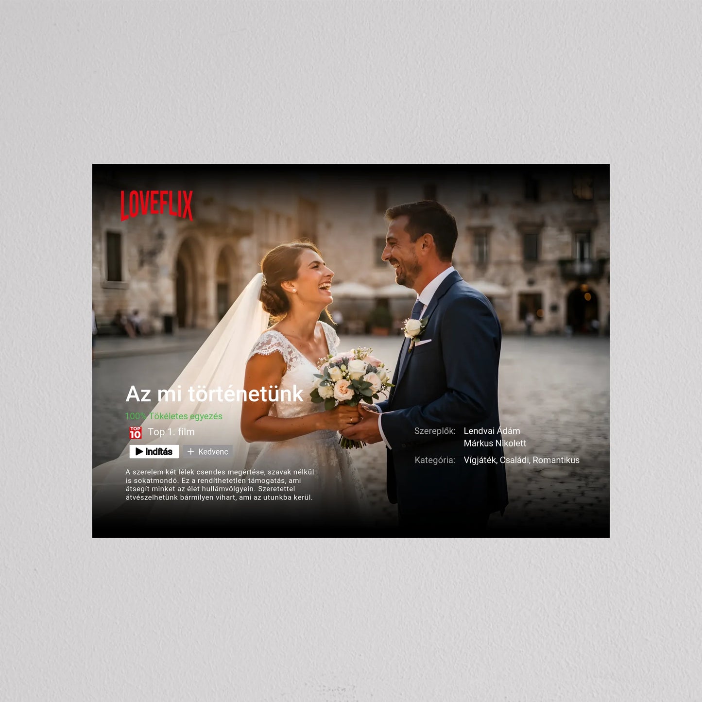 Saját Netflix film poszter, fotó kollázs