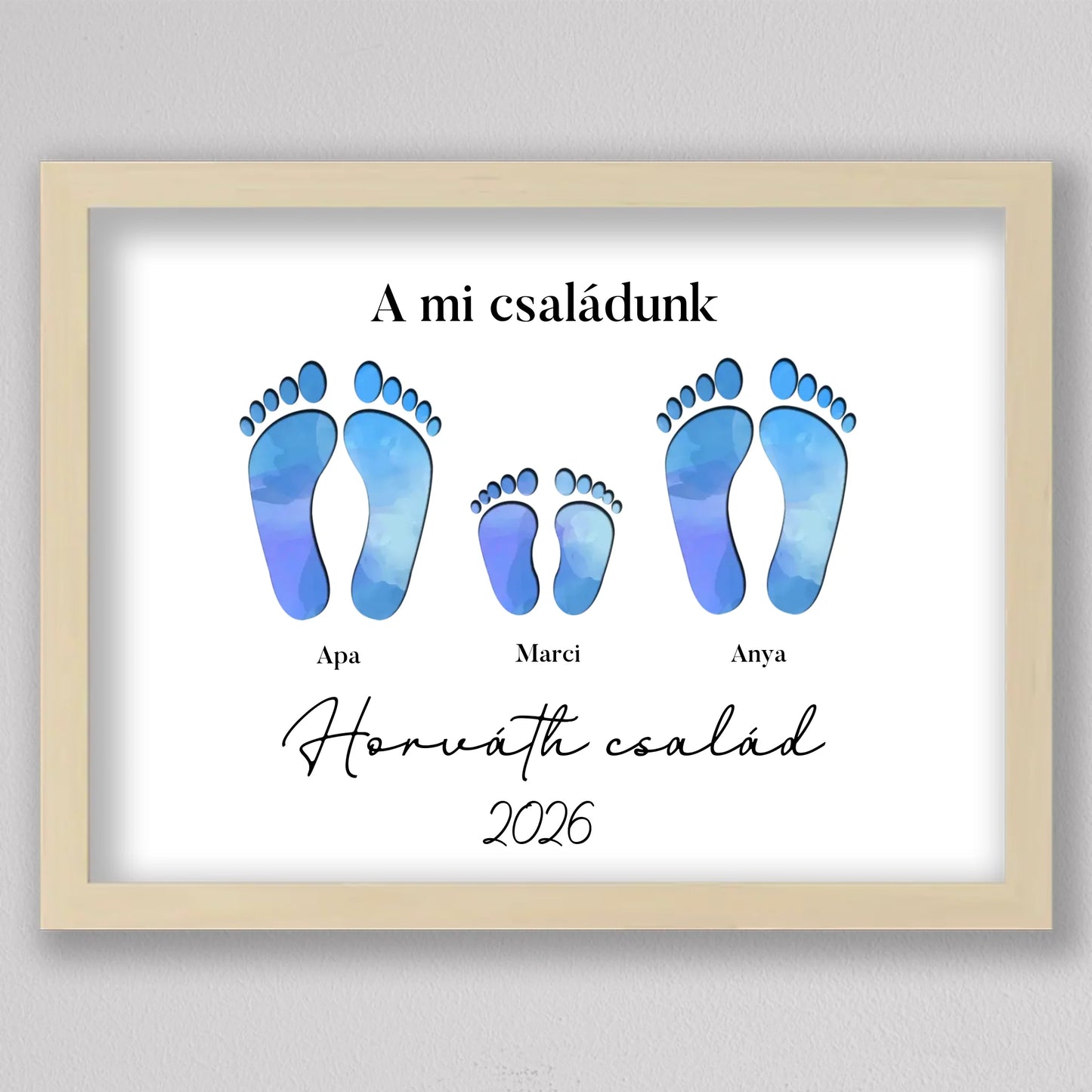 Családi Emléknyom – Egyedi Falikép Gyermekekkel Bővíthető