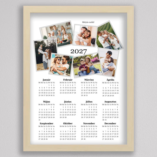2027 Családi Naptár Fotó Kollázs